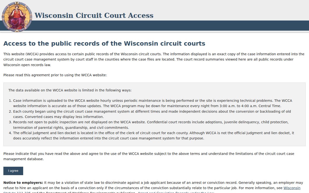 Chippewa County court case lookup on WCCA
