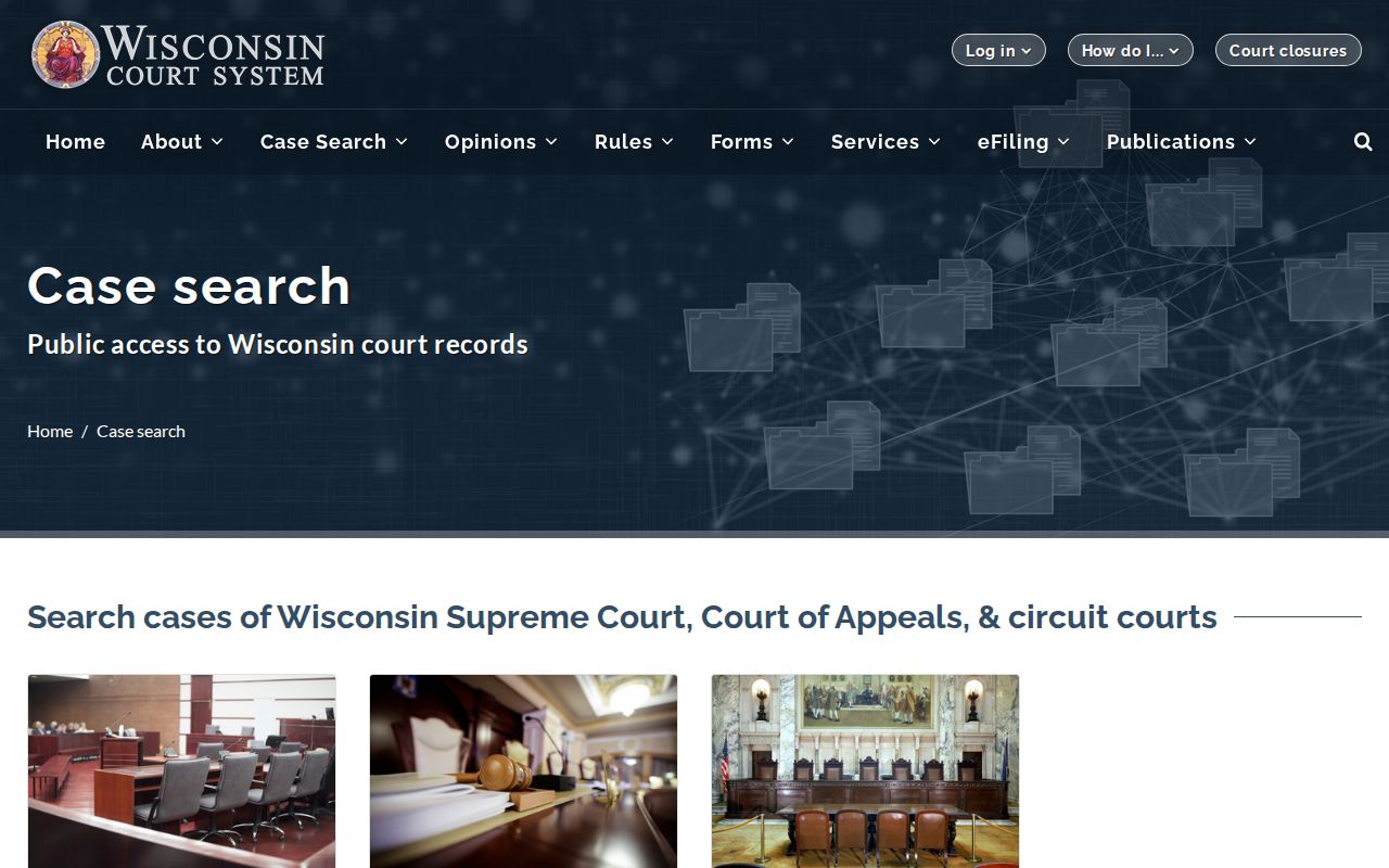 Wisconsin guidance for Chippewa County criminal court case searches