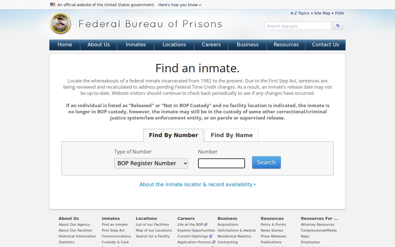 Chippewa County criminal history federal inmate locator
